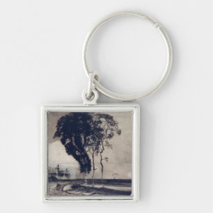 Porte-clés Paysage avec trois arbres, 1850