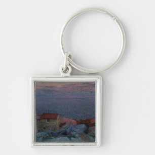 Porte-clés Paysage côtier (huile sur la toile)