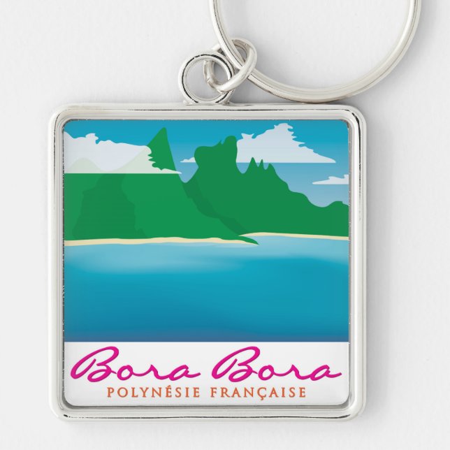 Porte-clés Paysage de Bora bora (Devant)