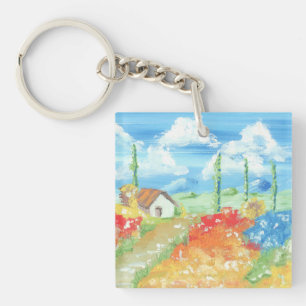 Porte-clés Paysage de l'immensité de la Toscane
