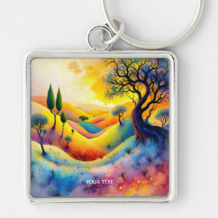 Porte-clés Paysage Fantastique Mignon Lumineux Vibrant