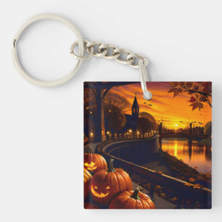 Porte-clés Paysage Halloween Deux