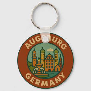Porte-clés Paysage urbain d'Augsbourg en Allemagne