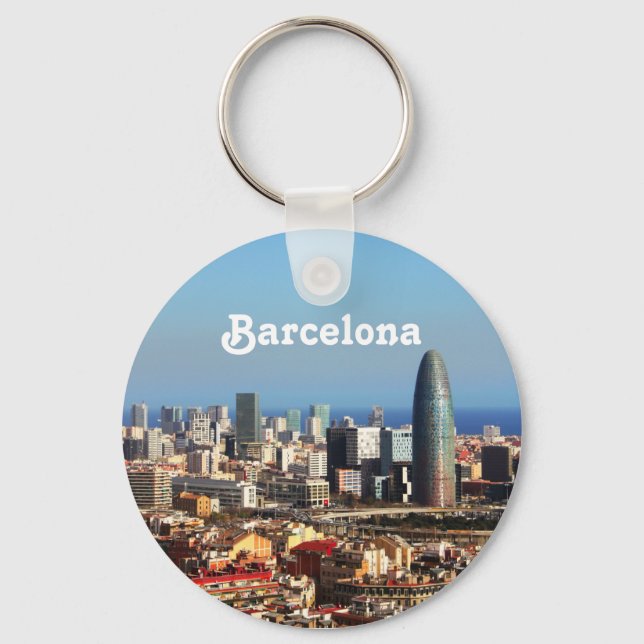 Porte-clés Paysage urbain de Barcelone (Recto)