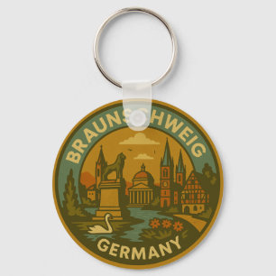 Porte-clés Paysage urbain de Brunswick en Allemagne