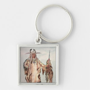 Porte-clés Pe-Toh-Pipi-Baiser indien Blackfoot, les nervures