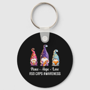 Porte-clés Peace Hope Love Gnomes Rsd Crps Sensibilisation