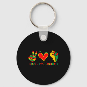 Porte-clés Peace Love 1865 Independence Day Black