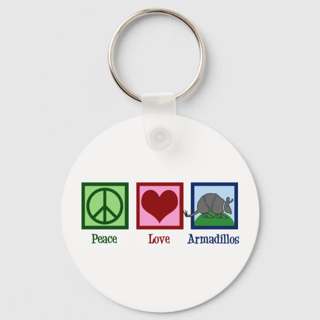 Porte-clés Peace Love Armadillos (Recto)