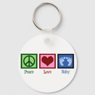 Porte-clés Peace Love Baby Boy