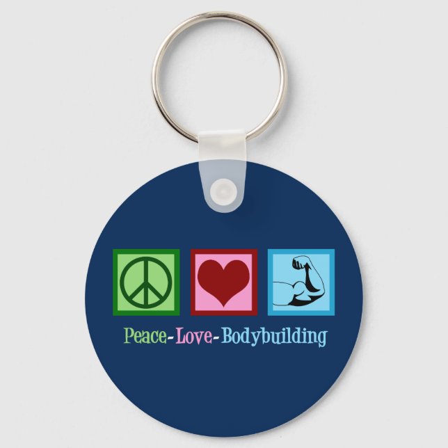 Porte-clés Peace Love Bodybuilding (Recto)