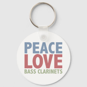 Porte-clés Peace Love Clarinets