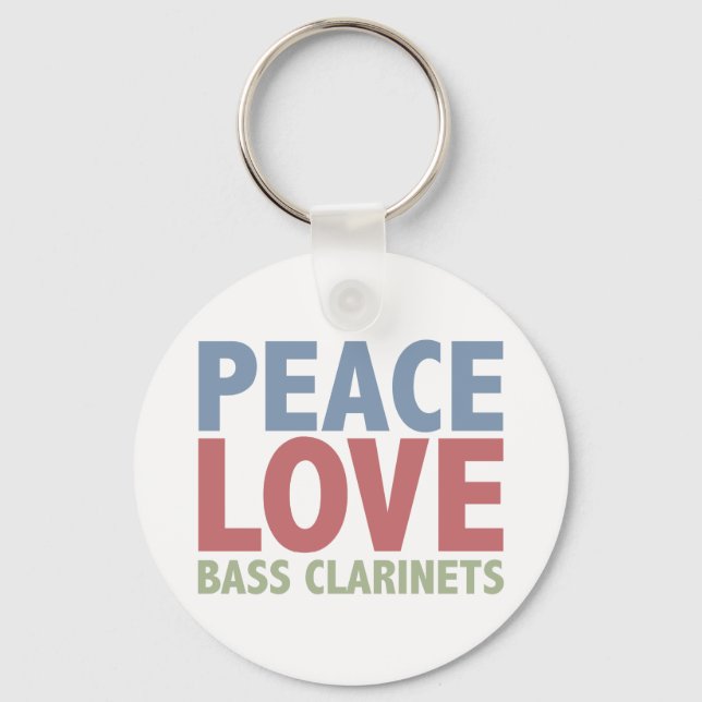 Porte-clés Peace Love Clarinets (Recto)