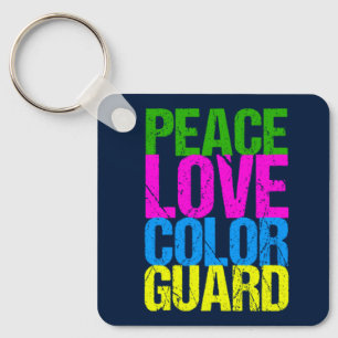 Porte-clés Peace Love Color Guard