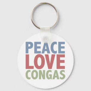 Porte-clés Peace Love Congas