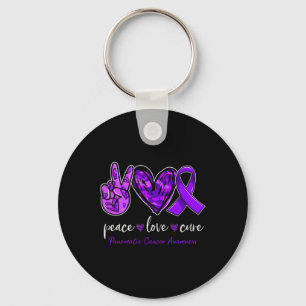 Porte-clés Peace love cure Pancreatic Cancer Awareness mois