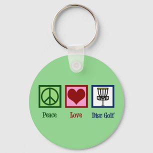 Porte-clés Peace Love Disk Golf