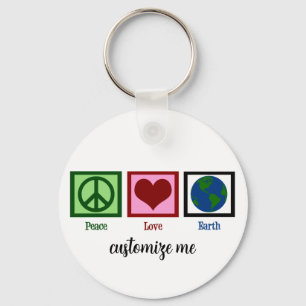 Porte-clés Peace Love Earth