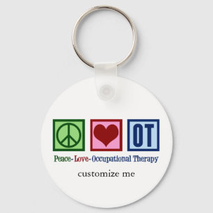 Porte-clés Peace Love ergothérapie