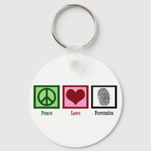Porte-clés Peace Love Forensics
