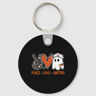 Porte-clés Peace Love Gastro Ghost Infirmière Gastroentérolog