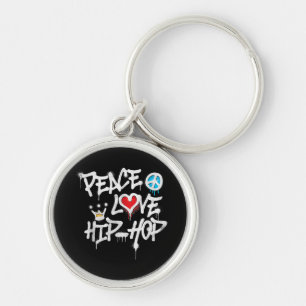 Porte-clés Peace Love Hip hop Dancing