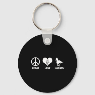 Porte-clés Peace Love Horses Équitation équestre équitation