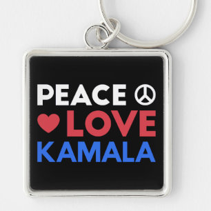 Porte-clés Peace Love Kamala I - Kamala Harris Pour Président