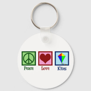 Porte-clés Peace Love Kites