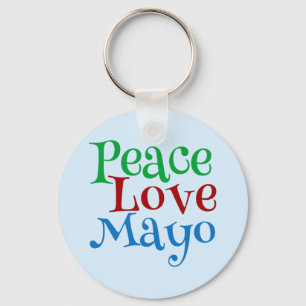 Porte-clés Peace Love Mayonnaise Funny Mayo