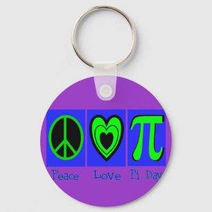 Porte-clés Peace Love Pi Day