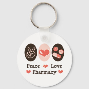 Porte-clés Peace Love Porte - clé de pharmacie