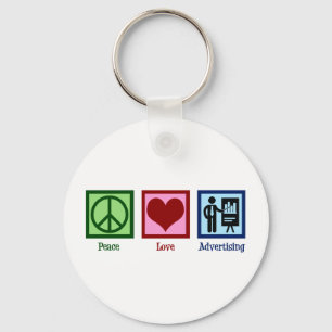 Porte-clés Peace Love Publicité exécutif
