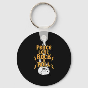 Porte-clés Peace Love Rock