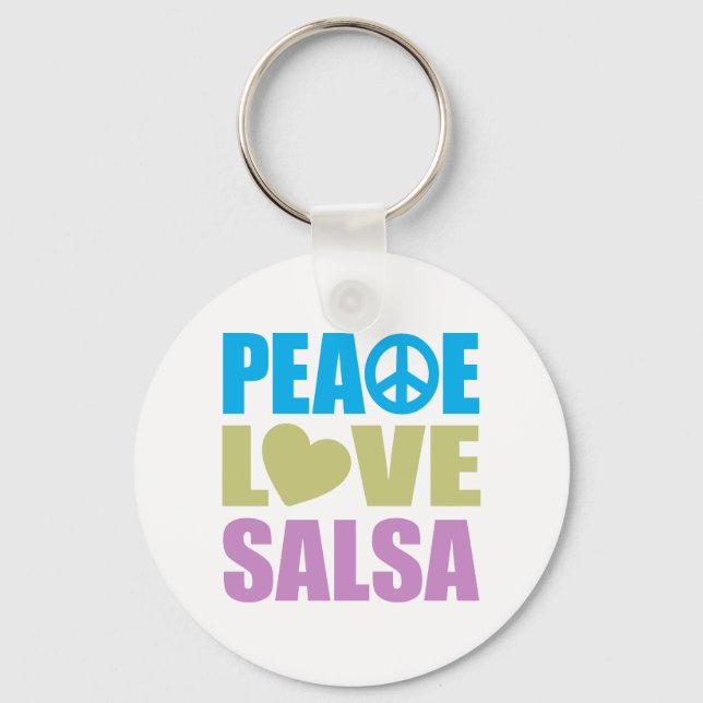 Porte-clés Peace Love Salsa (Recto)