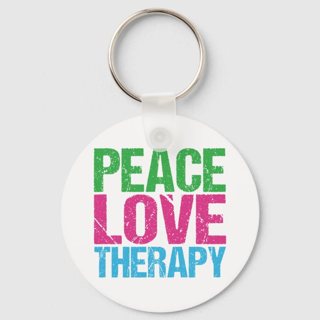 Porte-clés Peace Love Therapy (Recto)