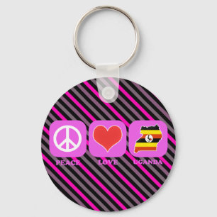 Porte-clés Peace Love Uganda