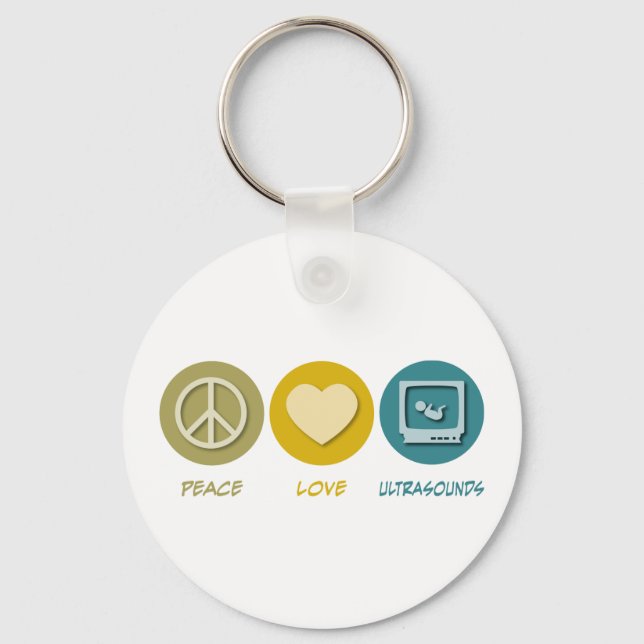 Porte-clés Peace Love Ultrasounds (Recto)