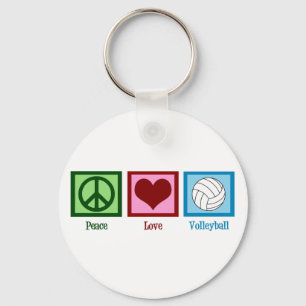 Porte-clés Peace Love Volleyball Cute