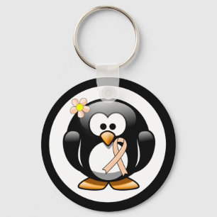 Porte-clés Peach Awareness Ribbon Penguin