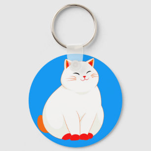 Porte-clés Peaches, le Chat Sourire
