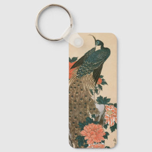 Porte-clés Peacock and Peonies de Hiroshige, Art japonais