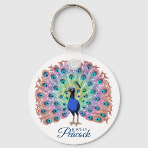 Porte-clés Peacock coloré personnalisé