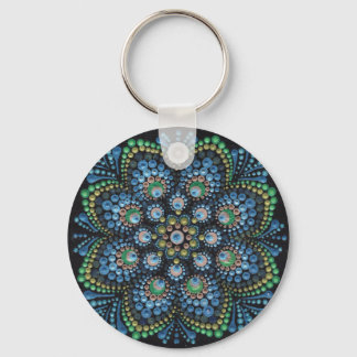 Porte-clés Peacock Dot Mandala