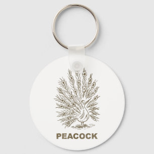 Porte-clés Peacock vintage