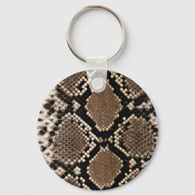 Porte-clés Peau de serpent à sonnette Diamond Back (Recto)