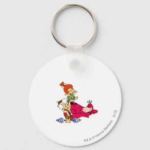 Porte-clés PEBBLES™ and Bam Bam  and Dino Playtime