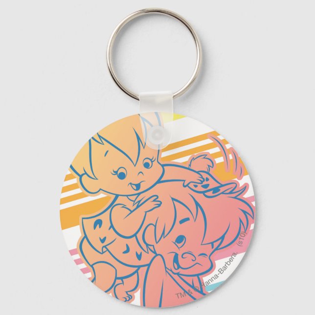 Porte-clés PEBBLES™ Bam Bam Grooming (Recto)