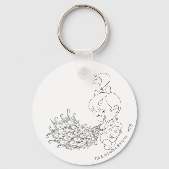 Porte-clés PEBBLES™ Dans Peacock (Recto)