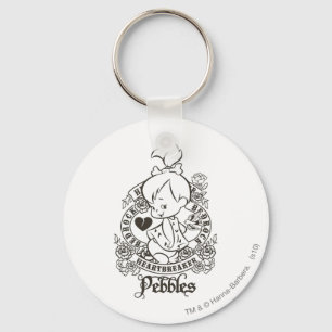 Porte-clés PEBBLES™ Heartbreaker B&W